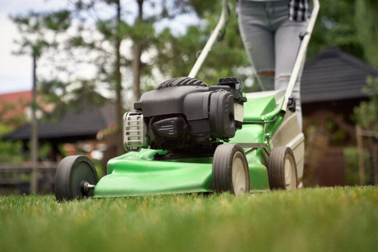 Busy lawn mower after landscaping SEO filled their books.
