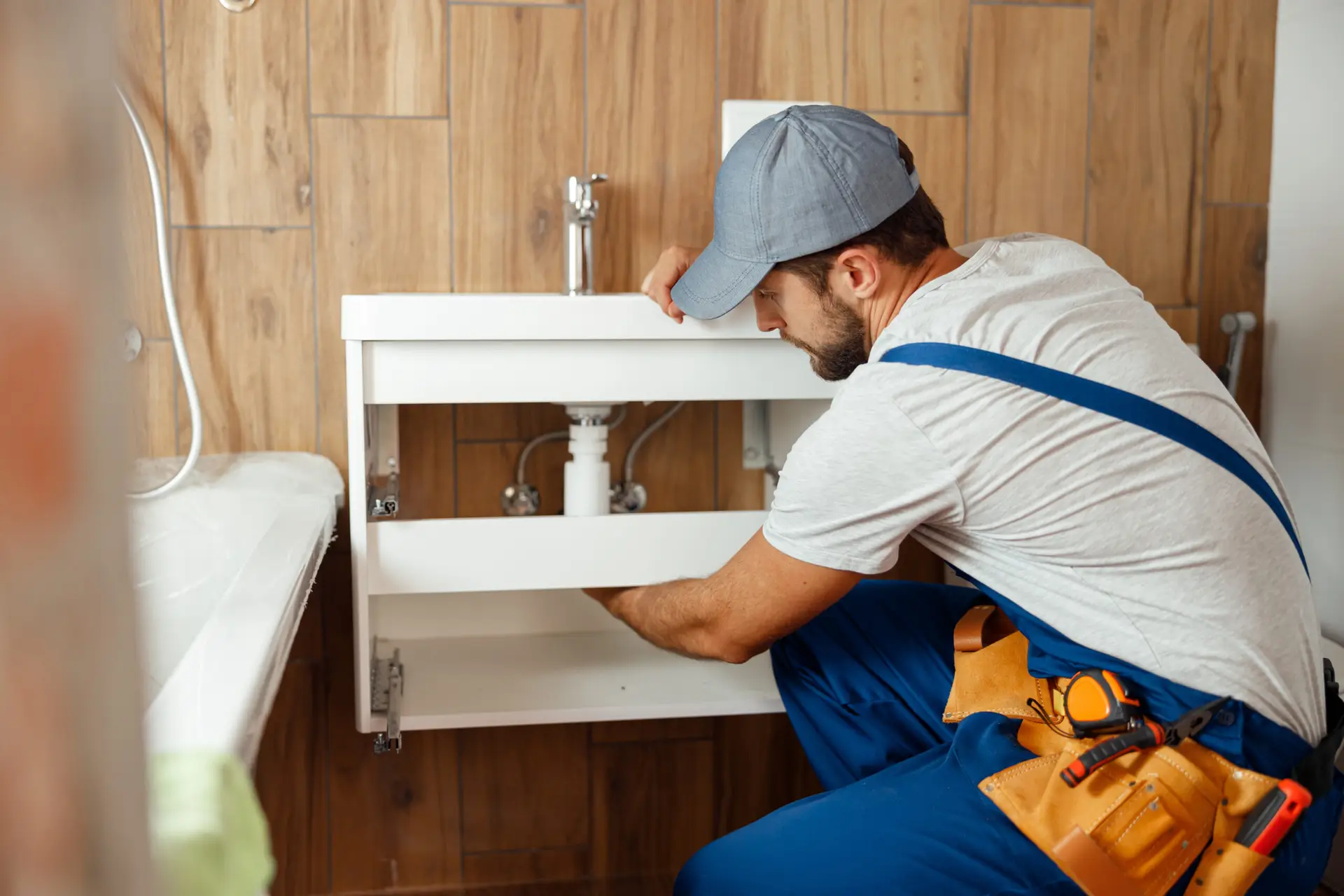 Plumber reviewing SEO results — plumber SEO services built for emergency dominance, Map Pack visibility, and high-intent local calls