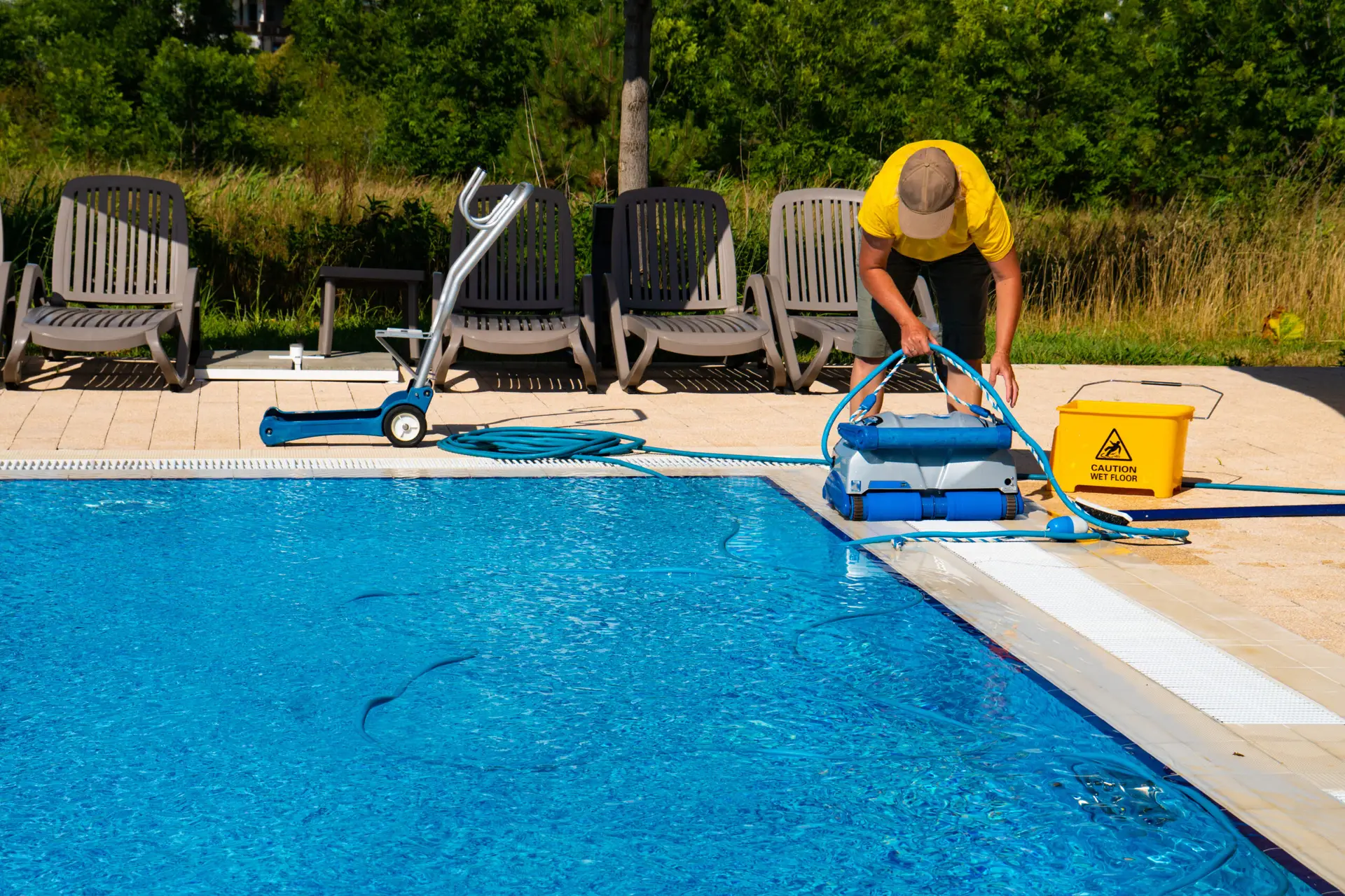 Tampa Bay pool and spa service company owner reviewing ranking results after local SEO campaign targeting Hillsborough and Manatee County pool owners